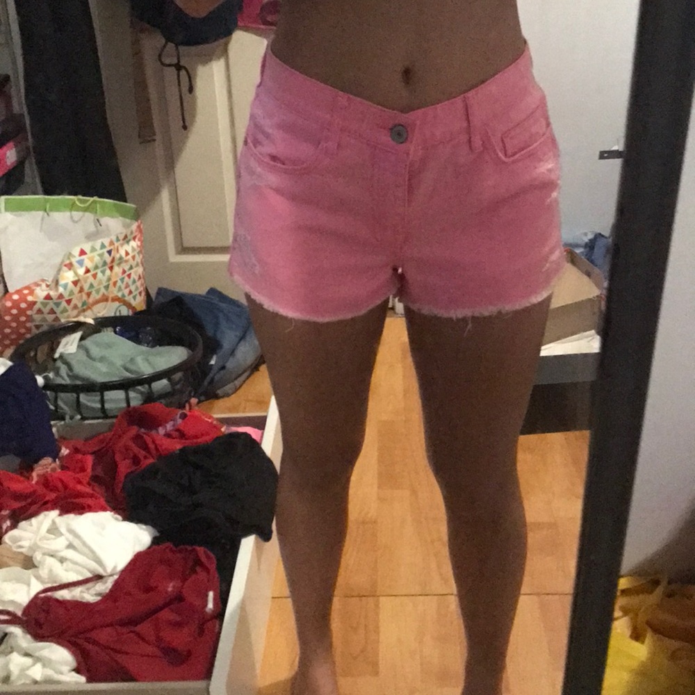 Abercrombie & Fitch Pink Jean Shorts